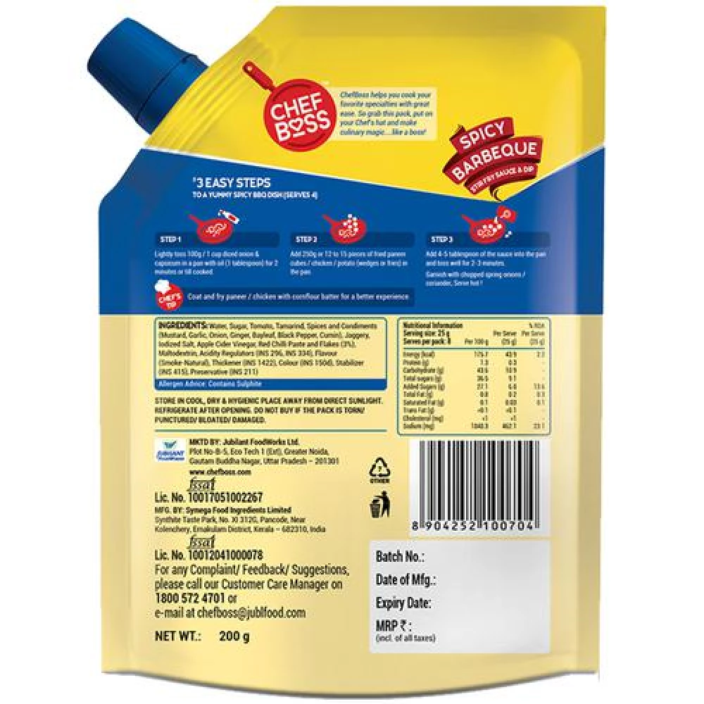 ChefBoss Stir Fry Sauce & Dip - Spicy Barbeque, 200 g-2.webp